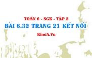 Bài 6.32 trang 21 Toán 6 Tập 2 Kết nối tri thức